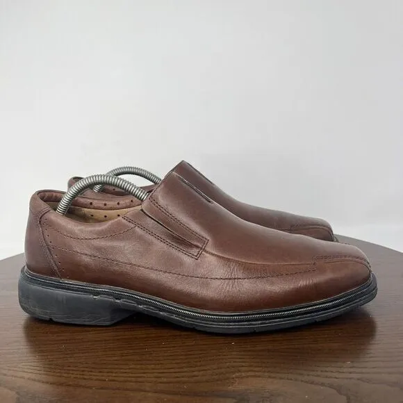 Clarks Unstructured Loafer Shoes Men Size‎ 10.5 Brown Leather Unsheridan Comfort