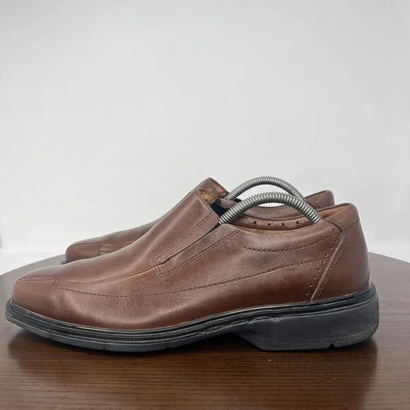 Clarks Unstructured Loafer Shoes Men Size‎ 10.5 Brown Leather Unsheridan Comfort