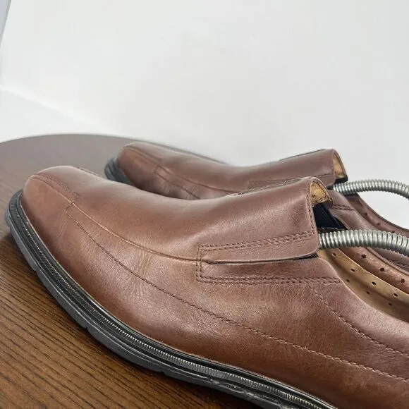 Clarks Unstructured Loafer Shoes Men Size‎ 10.5 Brown Leather Unsheridan Comfort