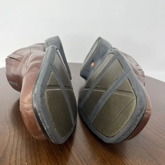 Clarks Unstructured Loafer Shoes Men Size‎ 10.5 Brown Leather Unsheridan Comfort
