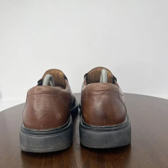 Clarks Unstructured Loafer Shoes Men Size‎ 10.5 Brown Leather Unsheridan Comfort