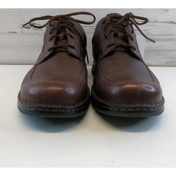 Clarks Unstructured Un.Bend Oxford Brown Leather Casual Shoes Comfort Mens 17 M