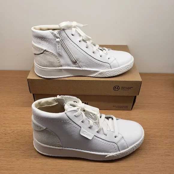 Clarks Women's White Sneakers