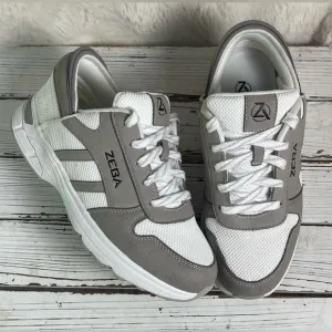 CLEAN Size 10 Hands-free Zeba Walking Sneakers White Sand Grey Comfort Suede