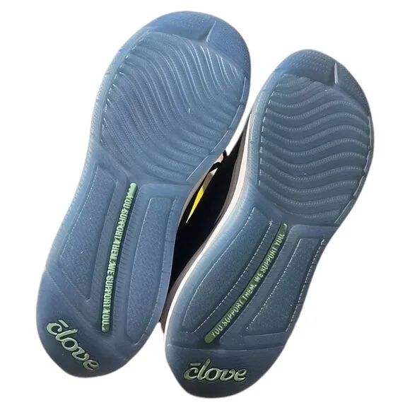Clove Sneakers Mens 7.5 Black Healthcare Nurse Comfort Slip Resistant Blue Work