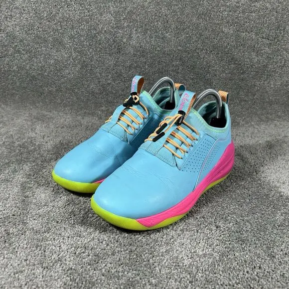 Clove Supernova Nursing Shoes Turquoise Blue Pink Slip On Drawstring Women’s 8.5