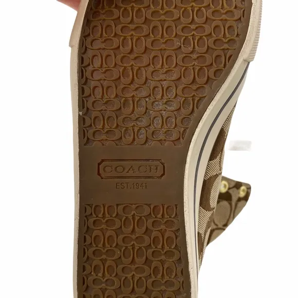 COACH BONNEY HI-TOP SIGNATURE LOGO SNEAKERS SIZE 6