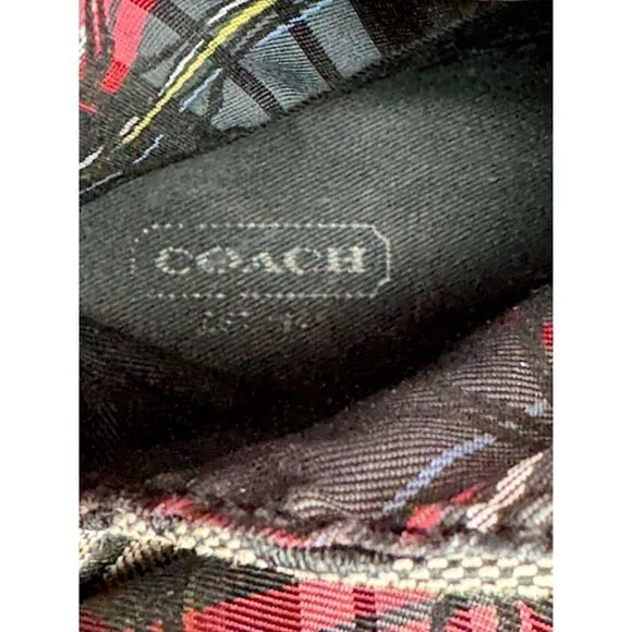 Coach Bonney Signature Plaid Lined Fold Down High Top Lace Up Sneakers Size 8.5