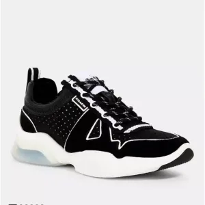COACH- Citysole Neo Runner Black and White Lace Up Sneakers Size 7.5