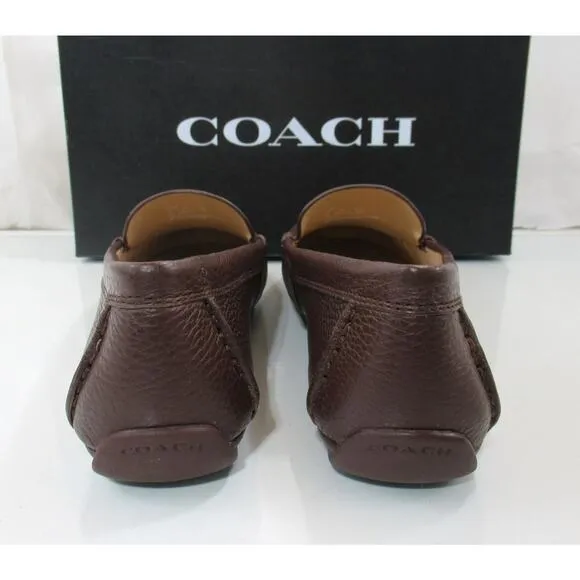 Coach Marley Leather Driver Moccasin Slip On Loafer Shoes Comfort Brown Size 6