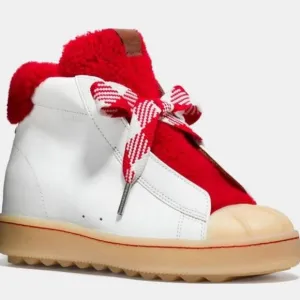 Coach Shearling High Top Sneakers