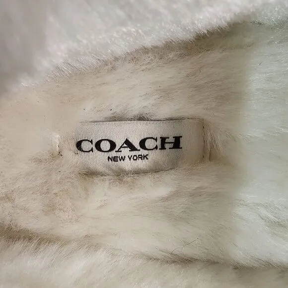 COACH Shoes MENS SIZE 11 Slipper CC743 Sand Suede Fleece Shearling Moccasin