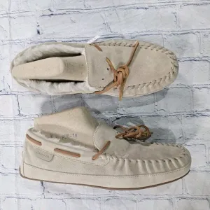COACH Shoes MENS SIZE 11 Slipper CC743 Sand Suede Fleece Shearling Moccasin