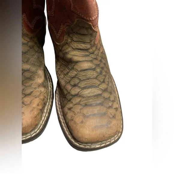CODY JAMES BOYS' REPTILE PRINT WESTERN BOOTS - BROAD SQUARE TOE