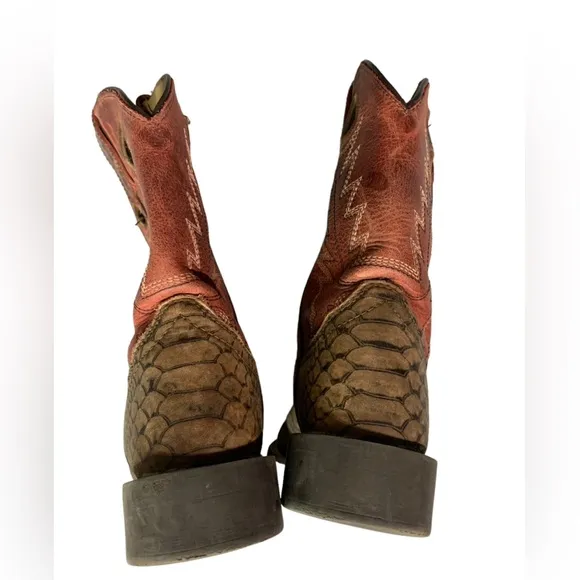 CODY JAMES BOYS' REPTILE PRINT WESTERN BOOTS - BROAD SQUARE TOE