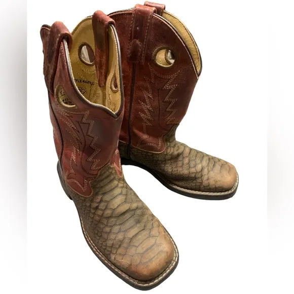 CODY JAMES BOYS' REPTILE PRINT WESTERN BOOTS - BROAD SQUARE TOE