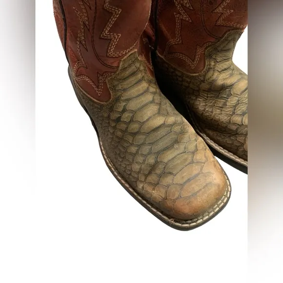 CODY JAMES BOYS' REPTILE PRINT WESTERN BOOTS - BROAD SQUARE TOE