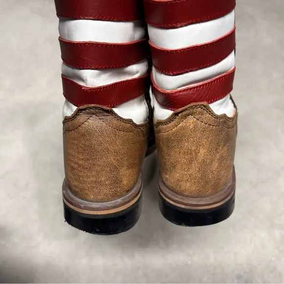 Cody James Boys Youth USA Flag Western Boots Broad Square Toe Size 3D