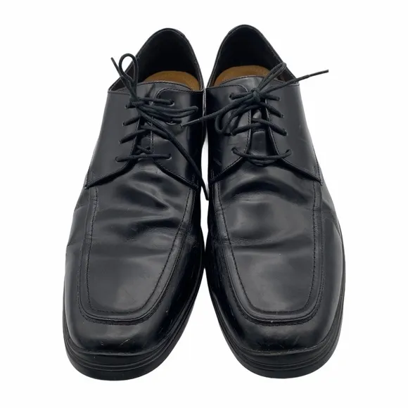 Cole Haan Black Leather Oxford Lace-Up Dress Shoes