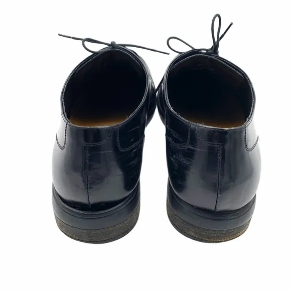 Cole Haan Black Leather Oxford Lace-Up Dress Shoes