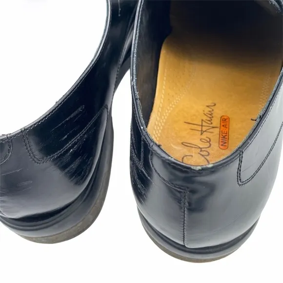 Cole Haan Black Leather Oxford Lace-Up Dress Shoes