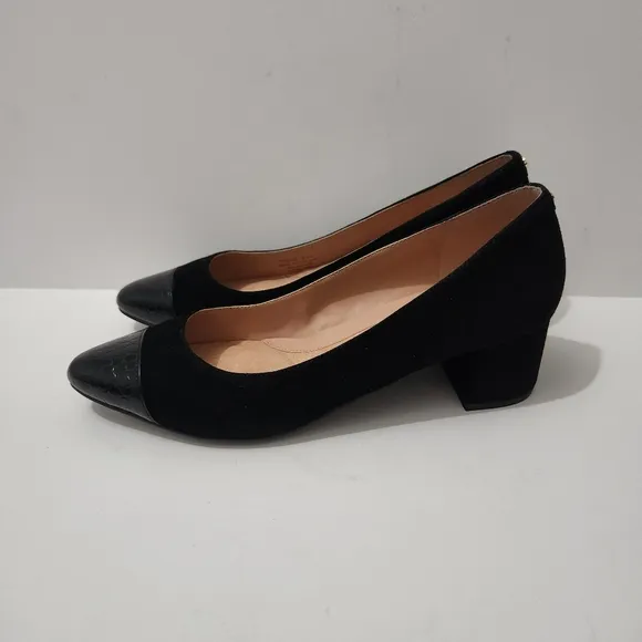 Cole Haan Grand OS The Go-To Pump Womens Block Heels Leather Shoes 8.5