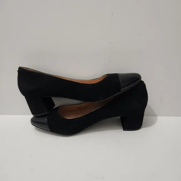 Cole Haan Grand OS The Go-To Pump Womens Block Heels Leather Shoes 8.5