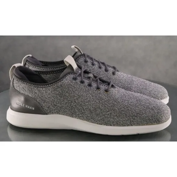 Cole Haan Grand Plus Essex $130 Men's Knit Oxfords Shoes Size 10 Gray C30821