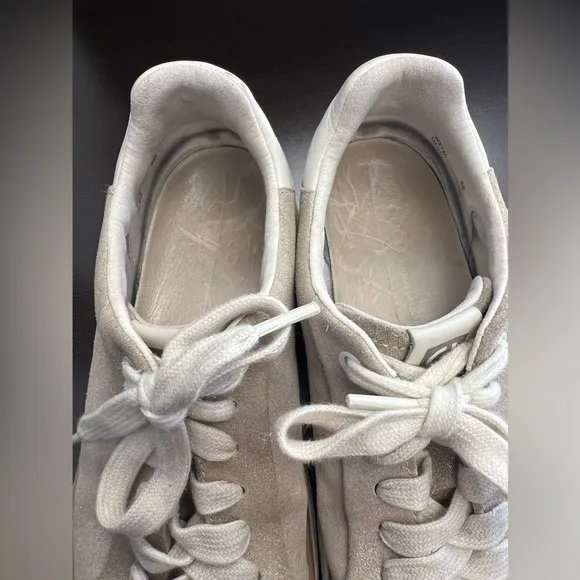 Cole Haan Grandpro Cloudfeel Topspin Dove Metallic Suede Chunky Low Top Sneakers
