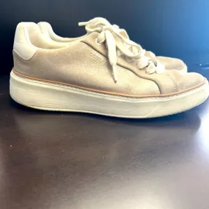 Cole Haan Grandpro Cloudfeel Topspin Dove Metallic Suede Chunky Low Top Sneakers