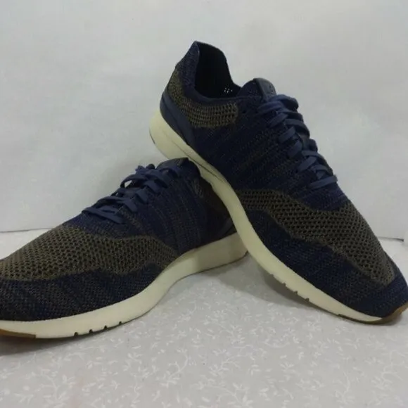 COLE Haan Grandpro Runner Mens Size 13 M Navy Olive Sneaker Shoes Lace Up C27763