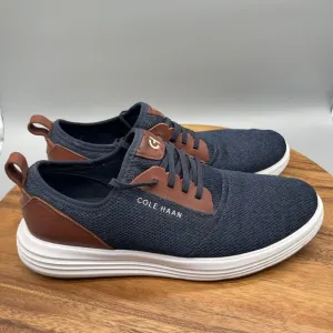 Cole Haan GrandSport Shoes Mens Size 12 M Blue Knit Low Casual Comfort Sneakers
