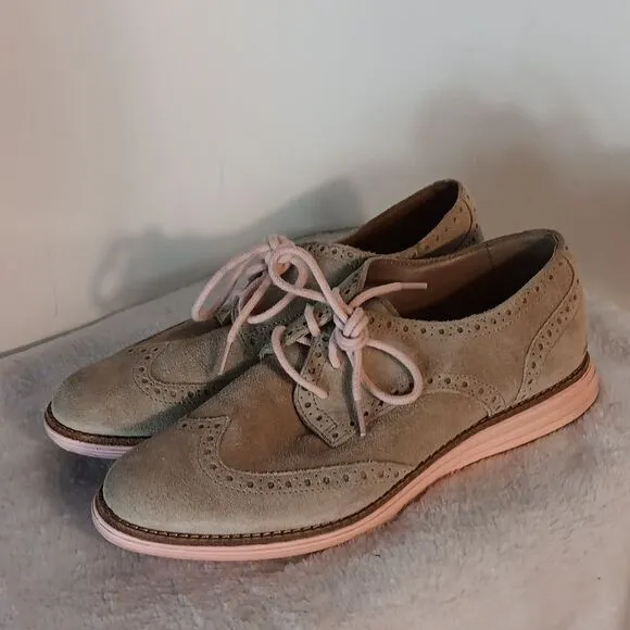 Cole Haan Lunargrand Tan Laceup Oxford Shoes