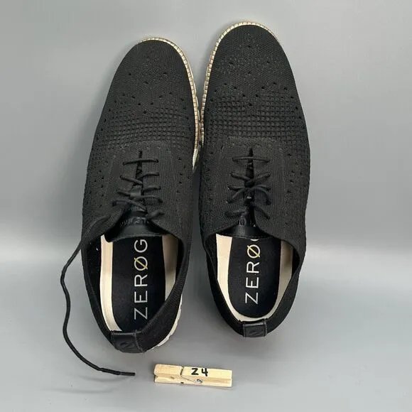 Cole Haan Mens 11.5 Black ZeroGrand Stitchlite Ox Oxford Shoes Comfort Casual