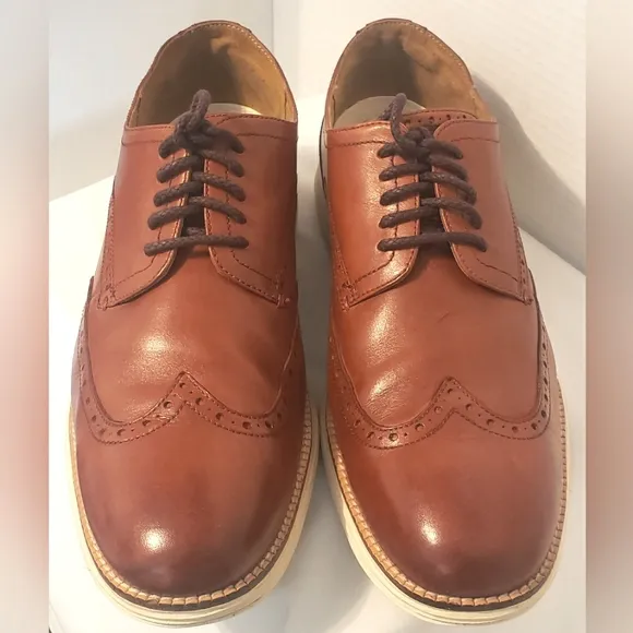 Cole Haan Men's 12 M Originalgrand Wingtip Oxford Lace Up Woodbury Leather