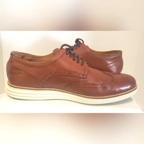 Cole Haan Men's 12 M Originalgrand Wingtip Oxford Lace Up Woodbury Leather