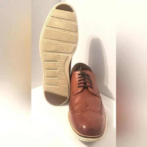 Cole Haan Men's 12 M Originalgrand Wingtip Oxford Lace Up Woodbury Leather