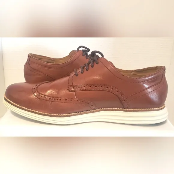 Cole Haan Men's 12 M Originalgrand Wingtip Oxford Lace Up Woodbury Leather