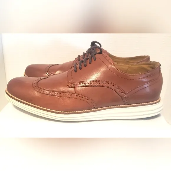 Cole Haan Men's 12 M Originalgrand Wingtip Oxford Lace Up Woodbury Leather