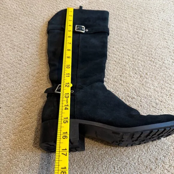 Cole Haan Riding Boot Suede Leather Indiana Tall Waterproof Boho Sz 8.5 #D42391