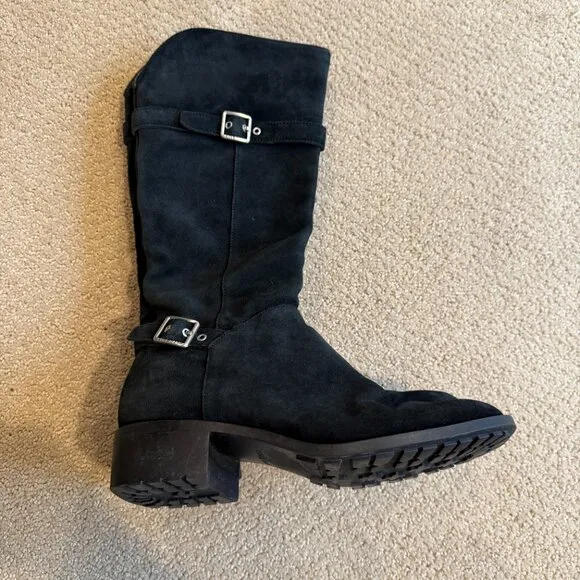 Cole Haan Riding Boot Suede Leather Indiana Tall Waterproof Boho Sz 8.5 #D42391