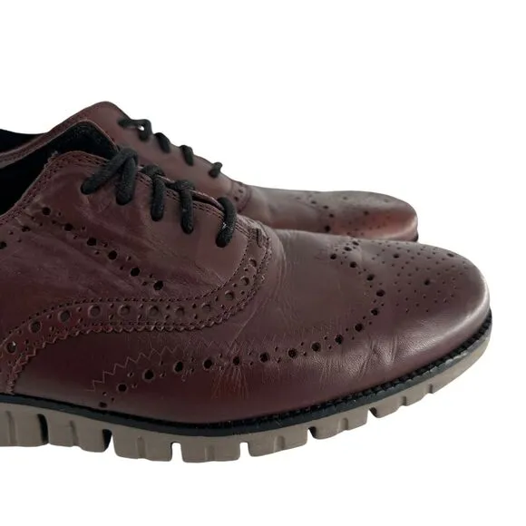 Cole Haan Shoes Mens 11M Brown Leather Original Grand Shortwing Oxford Comfort