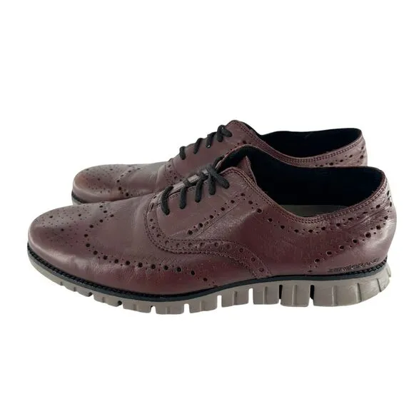 Cole Haan Shoes Mens 11M Brown Leather Original Grand Shortwing Oxford Comfort