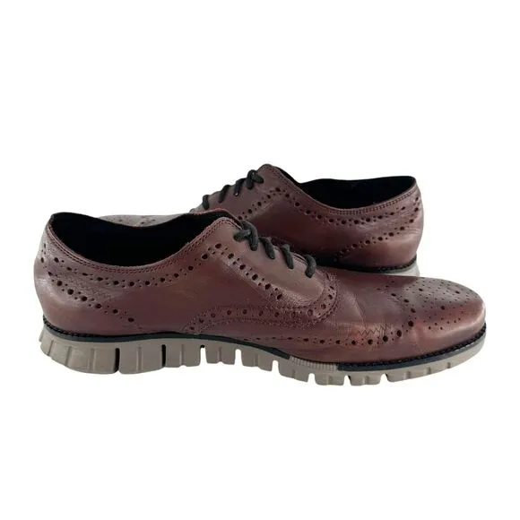 Cole Haan Shoes Mens 11M Brown Leather Original Grand Shortwing Oxford Comfort