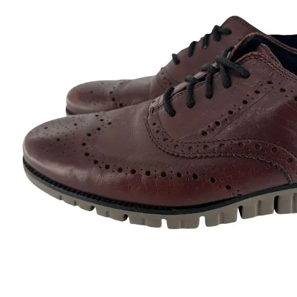 Cole Haan Shoes Mens 11M Brown Leather Original Grand Shortwing Oxford Comfort
