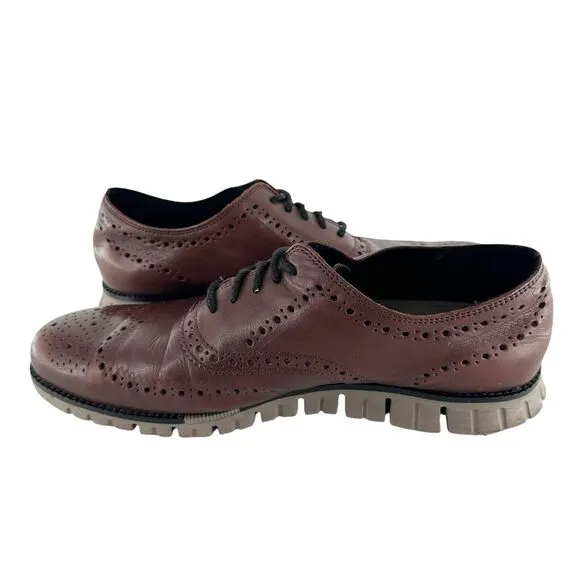 Cole Haan Shoes Mens 11M Brown Leather Original Grand Shortwing Oxford Comfort