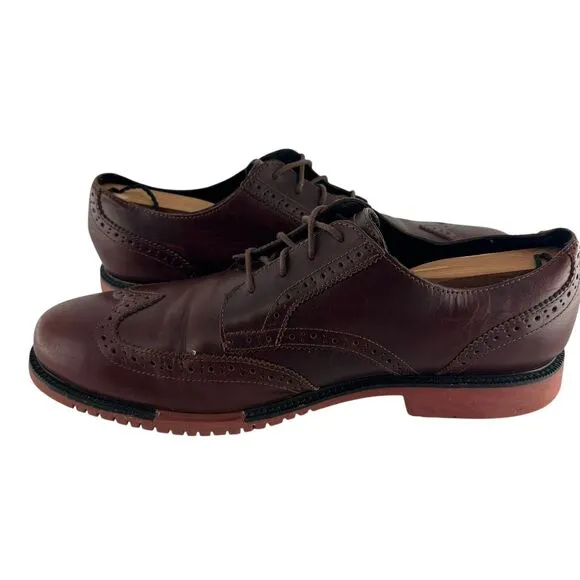 Cole Haan Shoes Mens 12M Brown Leather Zerogrand Wingtip Oxford Comfort