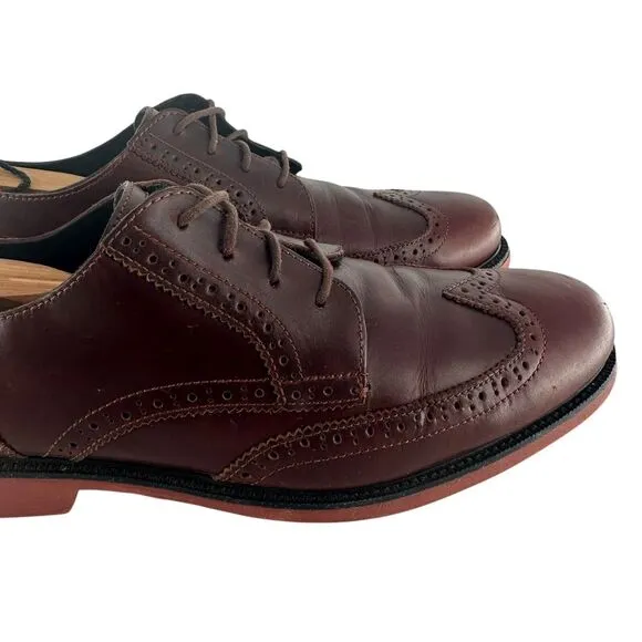 Cole Haan Shoes Mens 12M Brown Leather Zerogrand Wingtip Oxford Comfort