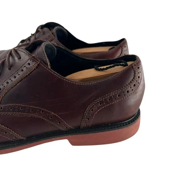 Cole Haan Shoes Mens 12M Brown Leather Zerogrand Wingtip Oxford Comfort