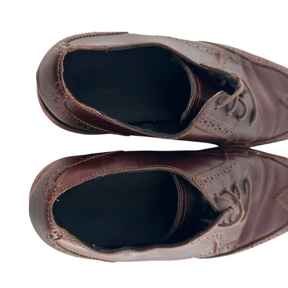 Cole Haan Shoes Mens 12M Brown Leather Zerogrand Wingtip Oxford Comfort